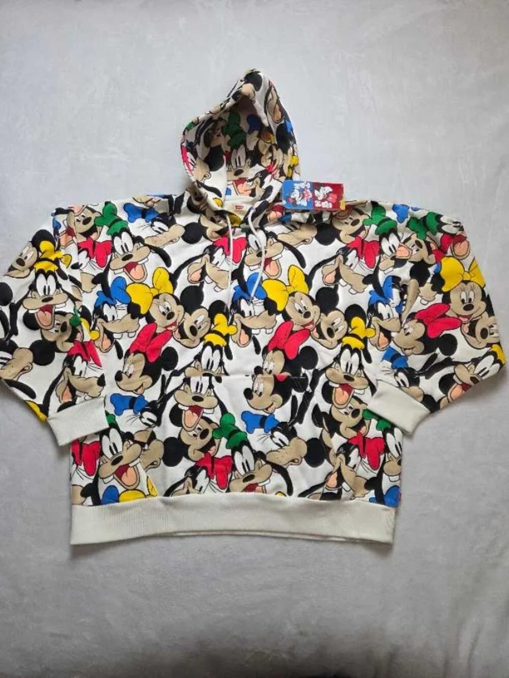 New L Levi's x Disney colab Mickey Mouse all over hoodie